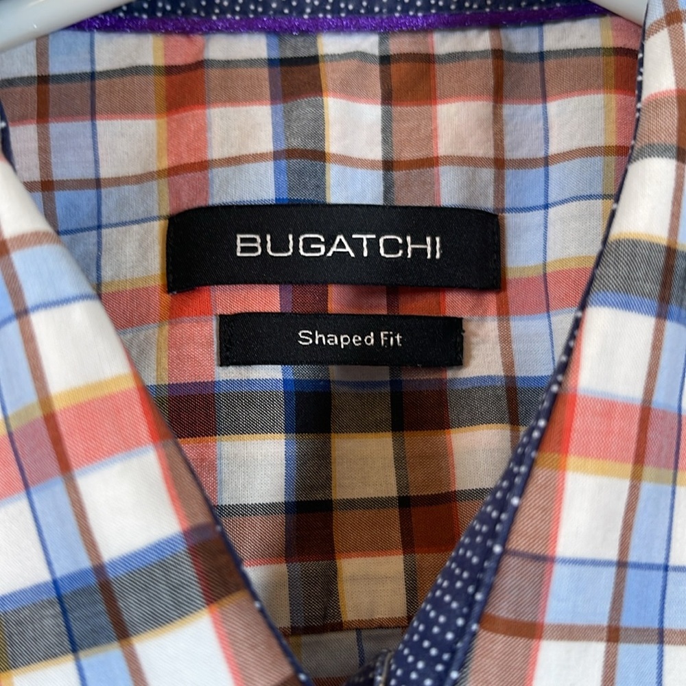 Bugatchi Designer Casual Button Down Plaid Checke… - image 5